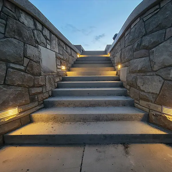 stone walls and stairs